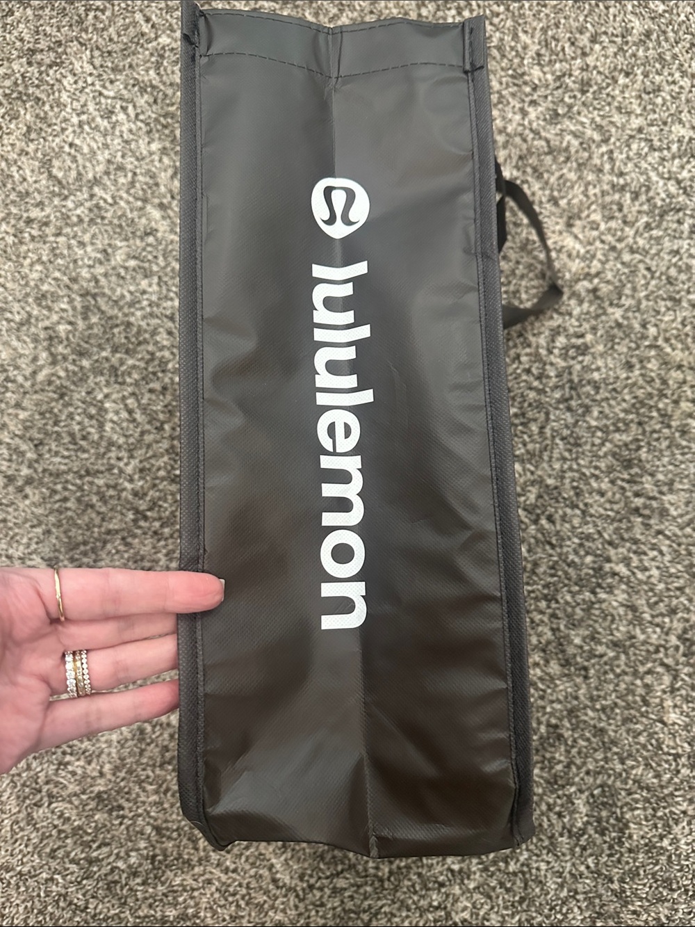 Lululemon Large Made to Feel Brown and White Shopping Bag - Picture 2 of 5
